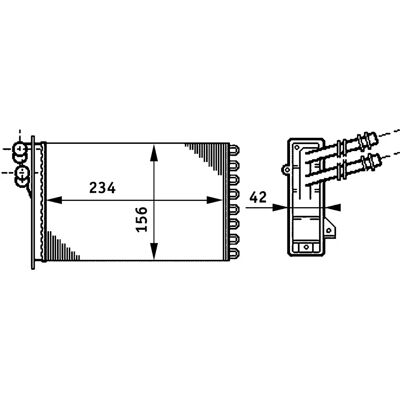 MAHLE Original AH 72 000S Radiátor - Fűtőrendszer az Audi, VW, Skoda számára MAHLE Original AH 72 000S Radiátor - Fűtőrendszer az Audi, VW, Skoda számára