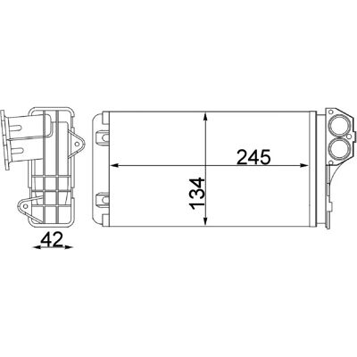 MAHLE ORIGINAL AH 88 000S Varmeanlegg Radiator - Radiator med Tilbehør MAHLE ORIGINAL AH 88 000S Varmeanlegg Radiator - Radiator med Tilbehør