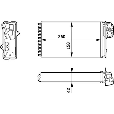 MAHLE AH 162 000S Θερμαντικό Ψυγείο - Heater Radiator MAHLE AH 162 000S Θερμαντικό Ψυγείο - Heater Radiator