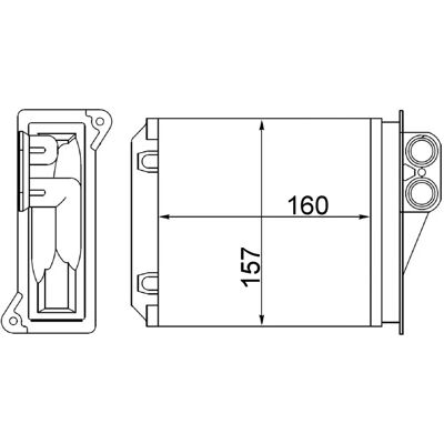 MAHLE AH 168 000S Varmeradiator - Varmeradiator MAHLE AH 168 000S Varmeradiator - Varmeradiator