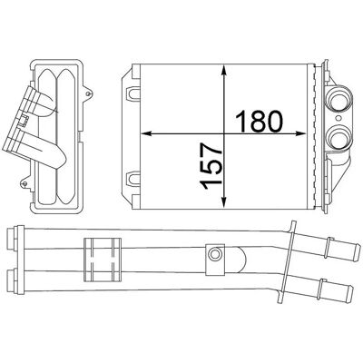 MAHLE AH 213 000S Radiator - Heating System for Fiat and Ford MAHLE AH 213 000S Radiator - Heating System for Fiat and Ford