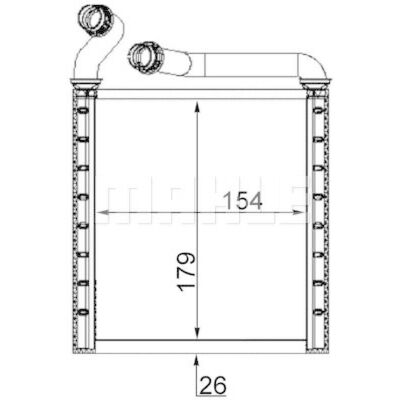 MAHLE AH 223 000S Încălzitor - Radiator/Schimbător pentru VW, Skoda - Calitate originală MAHLE AH 223 000S Încălzitor - Radiator/Schimbător pentru VW, Skoda - Calitate originală
