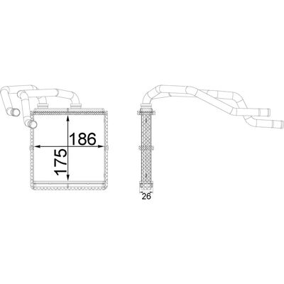 MAHLE ORIGINAL AH 254 000S - Ψυγείο θέρμανσης για Nissan Qashqai MAHLE ORIGINAL AH 254 000S - Ψυγείο θέρμανσης για Nissan Qashqai