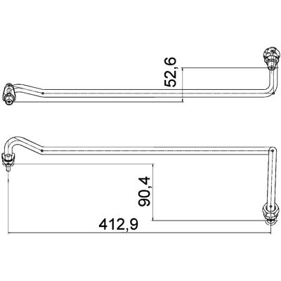 Mahle Olie Slange - Passer til Porsche Cayenne Vw Touareg Audi Cupra - 412mm x 18mm - Bildele Mahle Olie Slange - Passer til Porsche Cayenne Vw Touareg Audi Cupra - 412mm x 18mm - Bildele