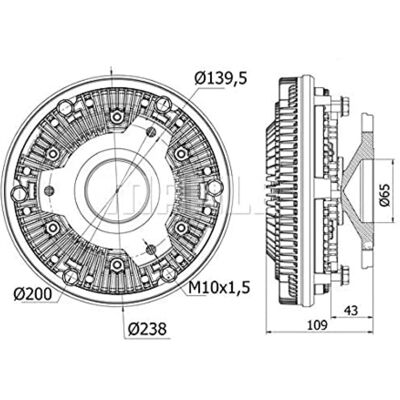 BEHR MAHLE CFC 12 000S Kühlerlüfterkupplung - Thermisch BEHR MAHLE CFC 12 000S Kühlerlüfterkupplung - Thermisch