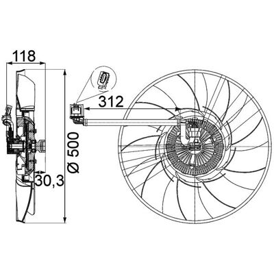 Land Rover MAHLE ORIGINAL CFF 468 000P Ανεμιστήρας Ψυγείου - Ψυγείο ανεμιστήρα Land Rover MAHLE ORIGINAL CFF 468 000P Ανεμιστήρας Ψυγείου - Ψυγείο ανεμιστήρα