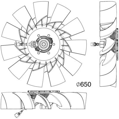 Mahle CFF 507 000P Koelventilator - Radiatorventilator Mahle CFF 507 000P Koelventilator - Radiatorventilator