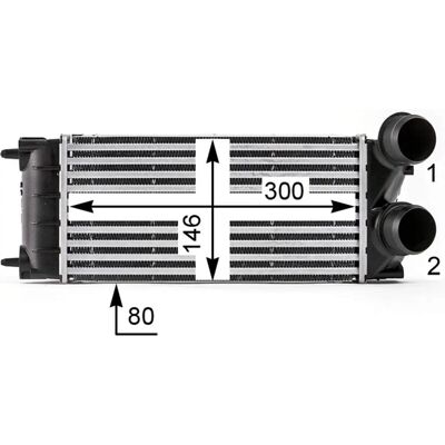 Mahle CI 528 000P aluminium ladeluftkøler - Motor kølesystem Mahle CI 528 000P aluminium ladeluftkøler - Motor kølesystem