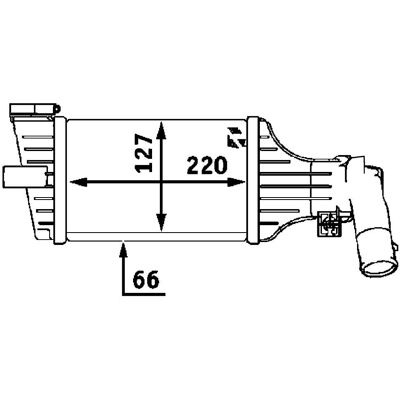 MAHLE BEHR Intercooler - Ψυγείο αλουμινίου - 220x170x66mm MAHLE BEHR Intercooler - Ψυγείο αλουμινίου - 220x170x66mm