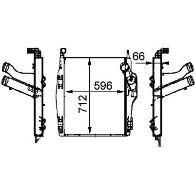 MAHLE CI 104 000P Laddluftkylare - Ilma-ilma vaihtaja MAHLE CI 104 000P Laddluftkylare - Ilma-ilma vaihtaja