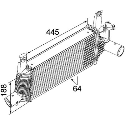 MAHLE ORIGINAL CI 159 000P Intercooler - Luft Luft, Vann, Sensor, Nissan MAHLE ORIGINAL CI 159 000P Intercooler - Luft Luft, Vann, Sensor, Nissan