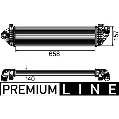 MAHLE C30 S40 II Intercooler - Luft zu Luft, Luft zu Wasser - VOLVO MAHLE C30 S40 II Intercooler - Luft zu Luft, Luft zu Wasser - VOLVO
