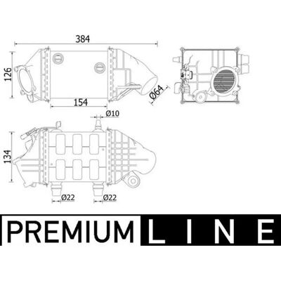 Mahle CI226000P Intercooler - Kühllamellen Aluminium Mahle CI226000P Intercooler - Kühllamellen Aluminium