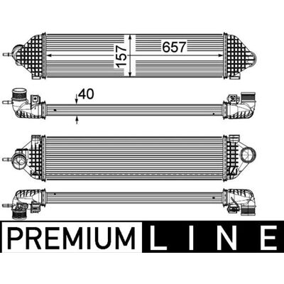 Mahle Ci247000p - Intercooler - Fleecă de aluminiu, garanție 2 ani, 657mm x 157mm x 40mm Mahle Ci247000p - Intercooler - Fleecă de aluminiu, garanție 2 ani, 657mm x 157mm x 40mm