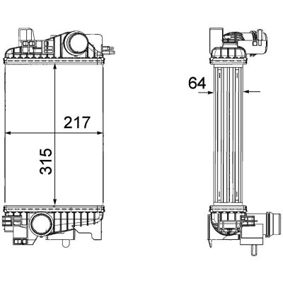 Mahle Intercooler - CI 263 000P - Effiziente Aluminiumkühlung - Intercooler Mahle Intercooler - CI 263 000P - Effiziente Aluminiumkühlung - Intercooler