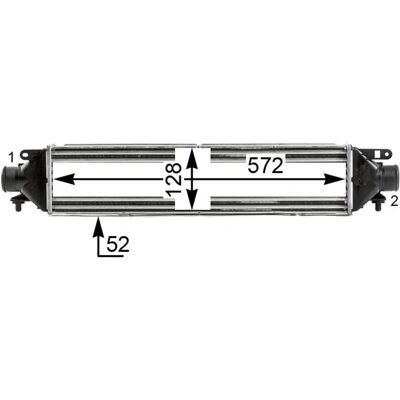 MAHLE CI 437 000P Intercooler - Ilma ilmaa vasten, Ilma veteen, FIAT Doblo II MAHLE CI 437 000P Intercooler - Ilma ilmaa vasten, Ilma veteen, FIAT Doblo II