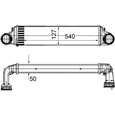 Mahle Original Intercooler - BMW E83, E46, X3 - Holdbart aluminium Mahle Original Intercooler - BMW E83, E46, X3 - Holdbart aluminium