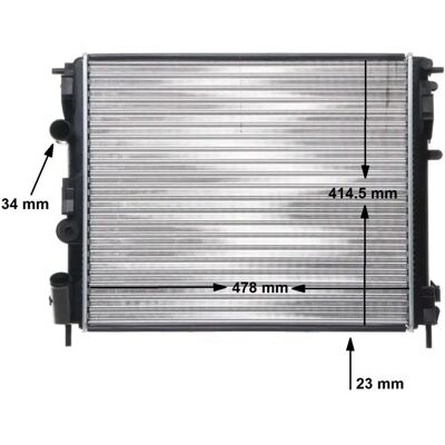 Mahle Renault Clio II Dacia Solenza Radiator - 3 Variante Mahle Renault Clio II Dacia Solenza Radiator - 3 Variante