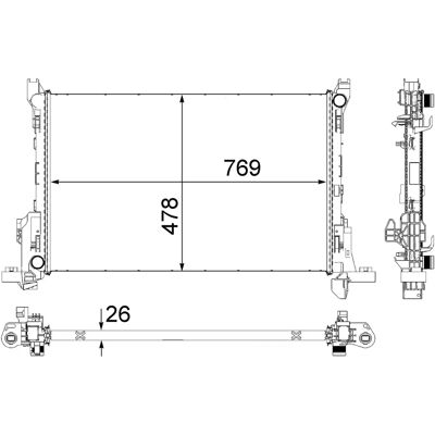 MAHLE CR 84 000P Aluminium Kühler - Renault Trafic 3 & Bus MAHLE CR 84 000P Aluminium Kühler - Renault Trafic 3 & Bus
