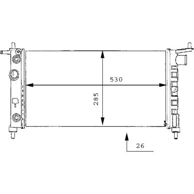 MAHLE CR 269 000S - Sumu jäähdytin Opel Corsa B MAHLE CR 269 000S - Sumu jäähdytin Opel Corsa B