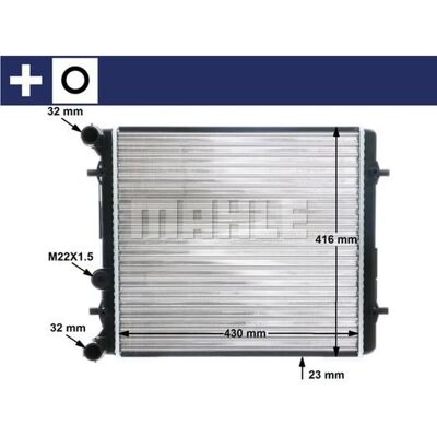 MAHLE ORIGINAL CR 367 000S Säiliön jäähdytys - VW Golf 4, 5, 6 MAHLE ORIGINAL CR 367 000S Säiliön jäähdytys - VW Golf 4, 5, 6