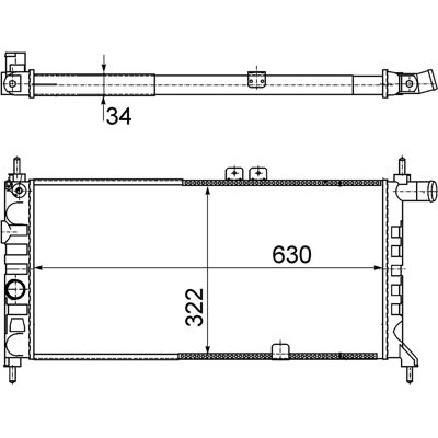MAHLE CR 441 000S Moottorin jäähdytin - Radiator MAHLE CR 441 000S Moottorin jäähdytin - Radiator