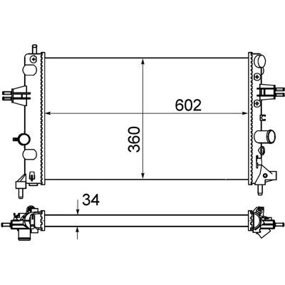 MAHLE ORIGINAL CR 574 000S - Ψυγείο κινητήρα MAHLE ORIGINAL CR 574 000S - Ψυγείο κινητήρα