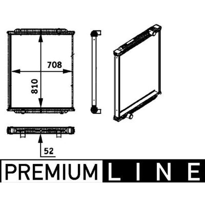 MAHLE CR 725 000P Vesilämmittimen jäähdytin - Radiator MAHLE CR 725 000P Vesilämmittimen jäähdytin - Radiator