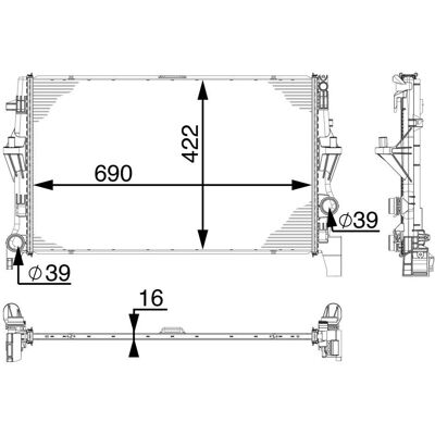 MAHLE CR 902 000P - Ψυγείο για Mercedes-Benz Vito MAHLE CR 902 000P - Ψυγείο για Mercedes-Benz Vito