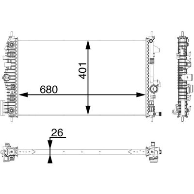 MAHLE CR 927 000P Motor kylare - Opel Insignia A MAHLE CR 927 000P Motor kylare - Opel Insignia A