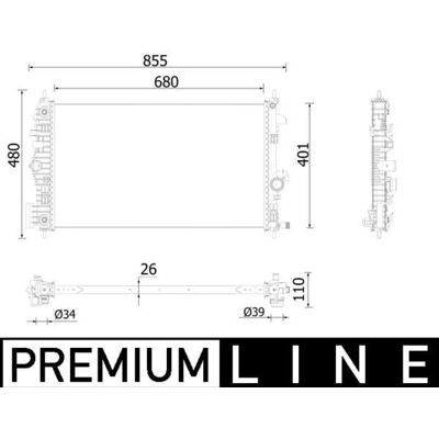 MAHLE CR 928 000P - Køler til Opel/Vauxhall MAHLE CR 928 000P - Køler til Opel/Vauxhall