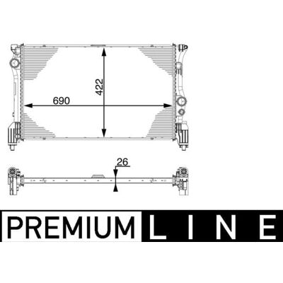 MAHLE CR 931 000P Radiator - Motorkjølesystem MAHLE CR 931 000P Radiator - Motorkjølesystem