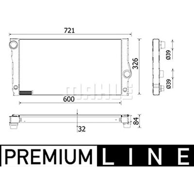 MAHLE CR 956 000P Aluminium Radiator til BMW 5 Touring & Sedan MAHLE CR 956 000P Aluminium Radiator til BMW 5 Touring & Sedan