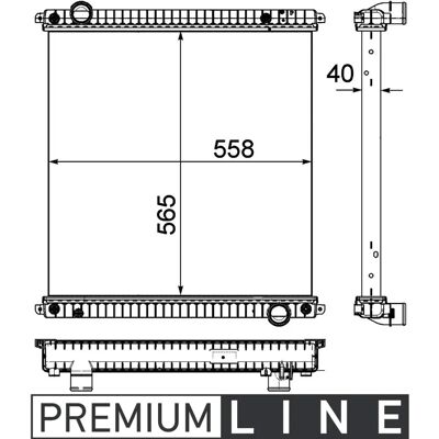 MAHLE CR 1046 000P Radiator - Motorkjøling MAHLE CR 1046 000P Radiator - Motorkjøling