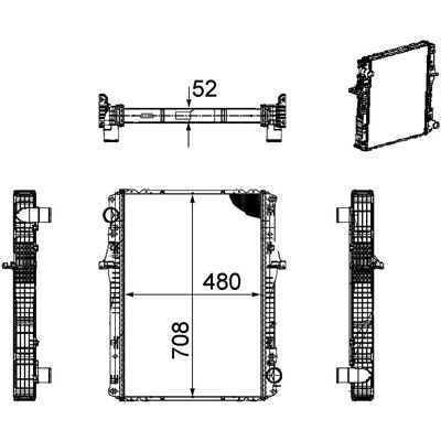 Radiator MAHLE CR 1170 000P - Răcire motor Radiator MAHLE CR 1170 000P - Răcire motor
