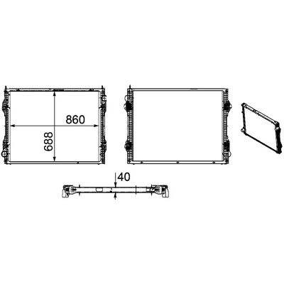 MAHLE CR 1175 000P Aluminium Radiator - Motorkøling MAHLE CR 1175 000P Aluminium Radiator - Motorkøling