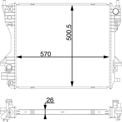 MAHLE BEHR Radiatore - Raffreddamento motore MAHLE BEHR Radiatore - Raffreddamento motore