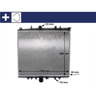MAHLE CR 1435 000S - Ψυγείο - Ψύξη κινητήρα - Peugeot Citroën MAHLE CR 1435 000S - Ψυγείο - Ψύξη κινητήρα - Peugeot Citroën