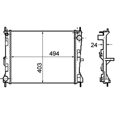 MAHLE ORIGINAL CR 1691 000P - Moottorin jäähdytin MAHLE ORIGINAL CR 1691 000P - Moottorin jäähdytin