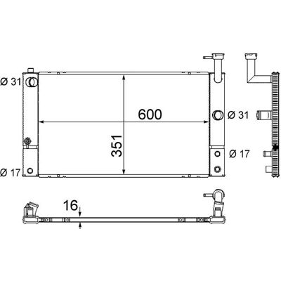 MAHLE CR 1855 000S Radiator - Motor køling MAHLE CR 1855 000S Radiator - Motor køling