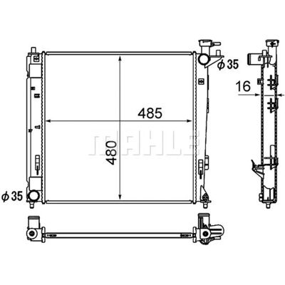 MAHLE ORIGINAL CR 1893 000S - Ψυγείο κινητήρα MAHLE ORIGINAL CR 1893 000S - Ψυγείο κινητήρα