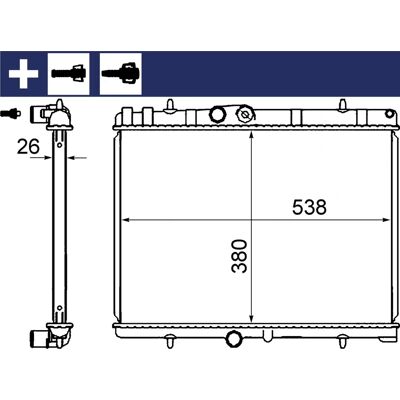 MAHLE ORIGINAL CR 2014 000S Kylare - Hög kvalitet MAHLE ORIGINAL CR 2014 000S Kylare - Hög kvalitet
