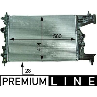 MAHLE CR 2114 000P Radiator - Opel Astra J 5-dörrar MAHLE CR 2114 000P Radiator - Opel Astra J 5-dörrar
