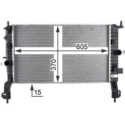 MAHLE CR 2119 000P - Radiator Opel Meriva A varten MAHLE CR 2119 000P - Radiator Opel Meriva A varten