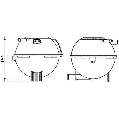 MAHLE Fehér Táguló Kanna - 6Q0121407 - Hűtőfolyadék tartály Audi, Seat, VW, Skoda MAHLE Fehér Táguló Kanna - 6Q0121407 - Hűtőfolyadék tartály Audi, Seat, VW, Skoda