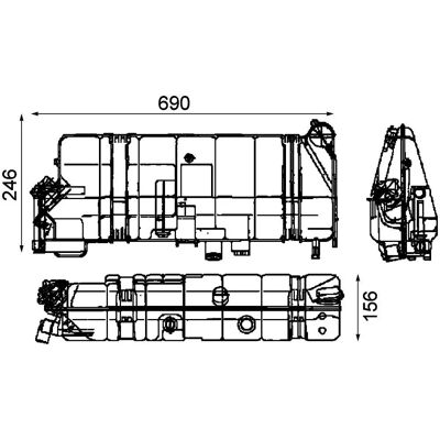 MAHLE CRT 42 000P Tanque de expansión con tapa - Vase d'expansion MAHLE CRT 42 000P Tanque de expansión con tapa - Vase d'expansion