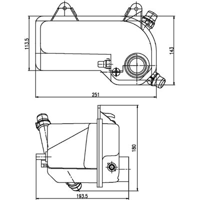 Mahle CRT204000S - Expansionskärl för kylvätska till BMW X5 E53 + E36 Mahle CRT204000S - Expansionskärl för kylvätska till BMW X5 E53 + E36