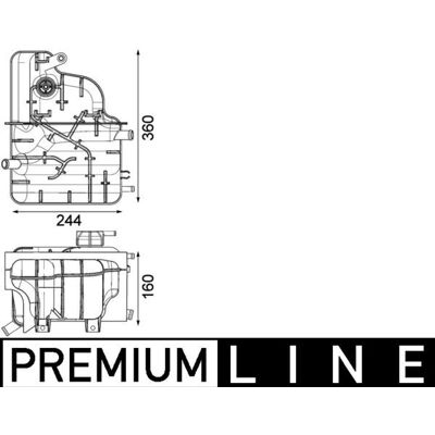 MAHLE ORIGINAL CRT 225 000P - Ekspansionsbeholder med låg MAHLE ORIGINAL CRT 225 000P - Ekspansionsbeholder med låg