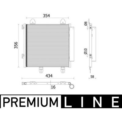 Mahle Συμπυκνωτής Κλιματισμού Toyota Aygo - R 1234yf, 356x351x16mm Mahle Συμπυκνωτής Κλιματισμού Toyota Aygo - R 1234yf, 356x351x16mm