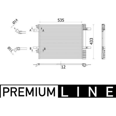 MAHLE AC 943 000P - Klima Kondenser MAHLE AC 943 000P - Klima Kondenser